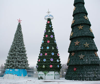 Каркасные ёлки в Астане